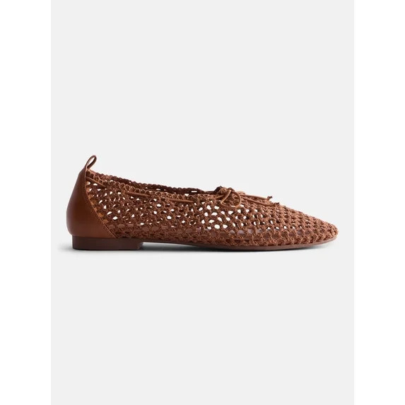 Scenario Women's Knit Bow Ballet Flats | Walmart (US)