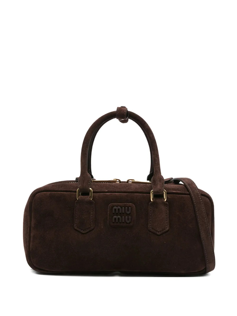Miu Miu Arcadie top-handle zip-fastening tote bag - Brown | Farfetch Global