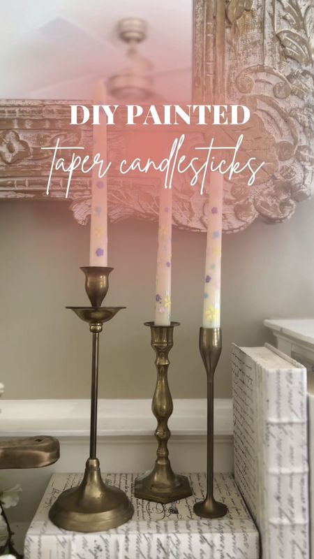 Painting your own candlesticks is easier than you might think! I’m sharing all of the details, including what paint to use, a simple method for creating the prettiest flowers without any painting skills at all, and more, over on GLITTERINC.COM. 🕯️🎨 