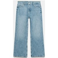 Zara - Zw Collection Relaxed Low-Rise Flared Jeans - Light Blue - 10 - Woman | Zara UK