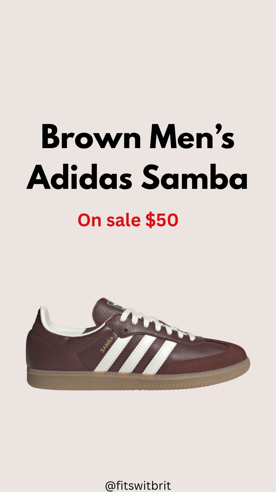 Brown Men’s Adidas Samba on sale $50

#LTKSaleAlert #LTKMens