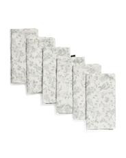 Set Of 6 Bunny Floral Napkins | TJ Maxx