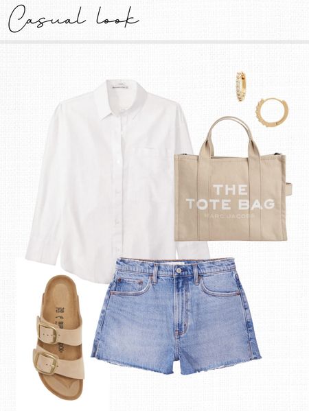 Casual outfit 
Jean short outfits 
Birkenstock 