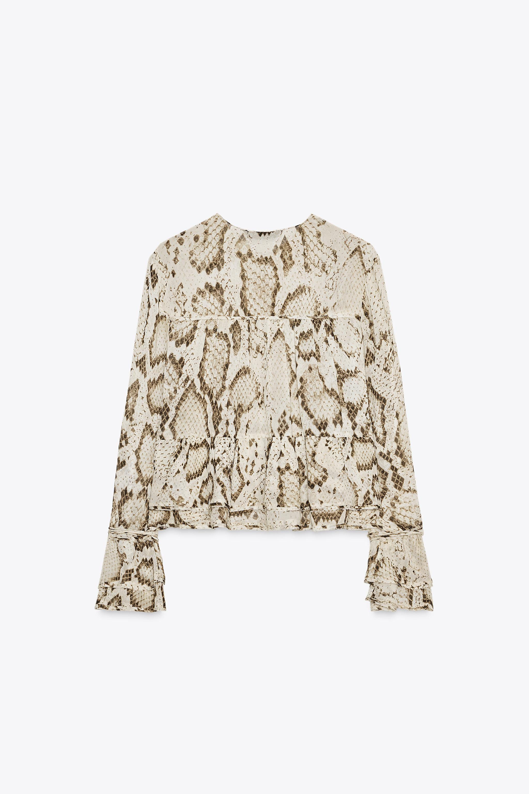 ZW COLLECTION ANIMAL PRINT BLOUSE | Zara US