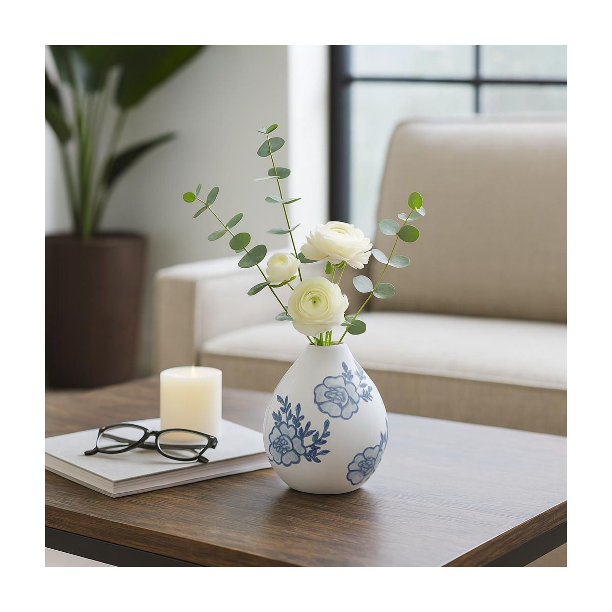 Small Ceramic Bud Vase for Living Room and Home Decor - Floral Flower Vase Accent for Bathroom, B... | Target