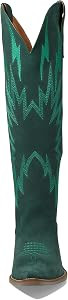 Dingo Womens Thunder Road Embroidered Snip Toe Casual Boots Knee High Mid Heel 2-3" | Amazon (US)