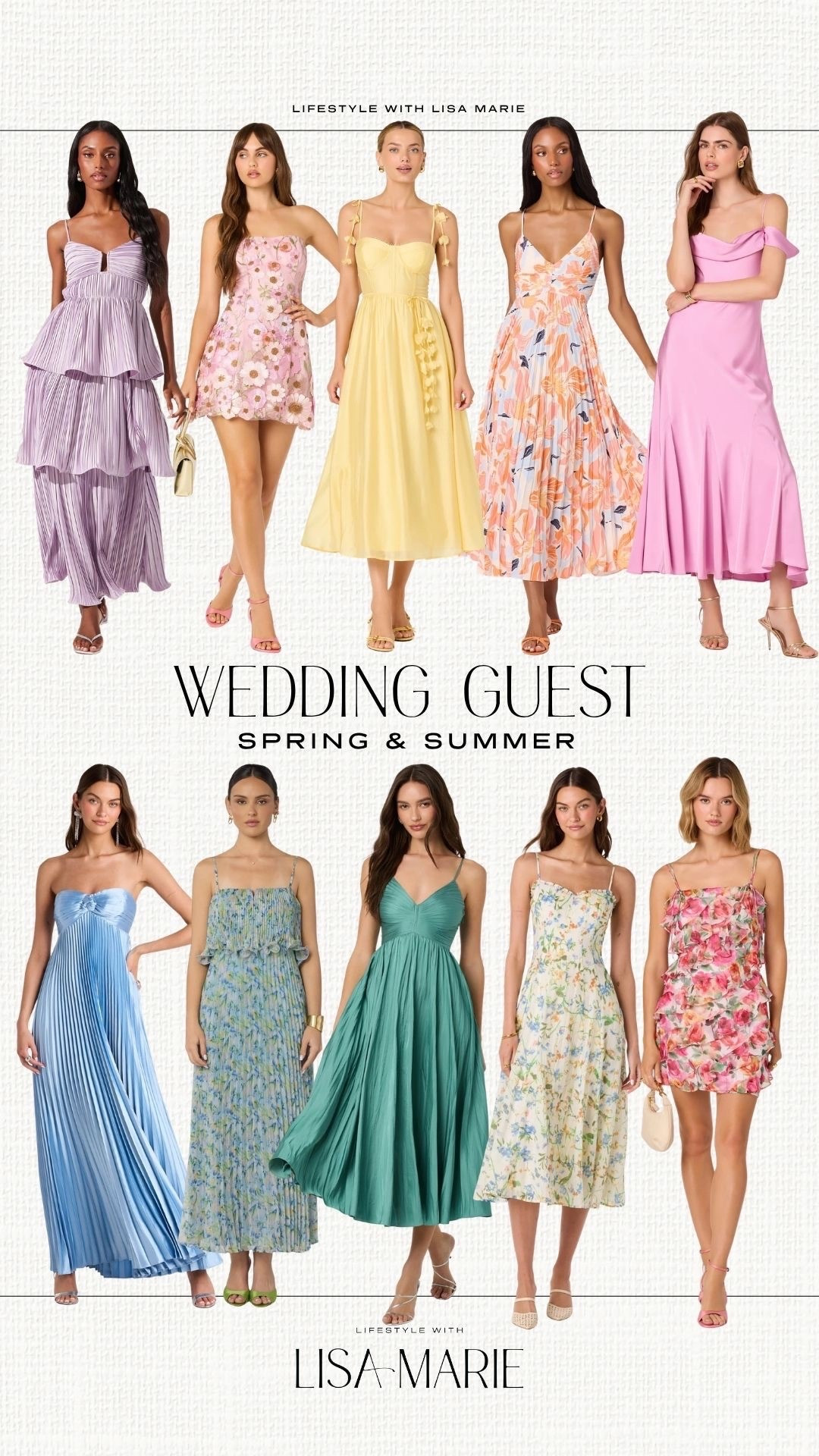 New wedding guest dresses for spring and summer. Spring floral dresses. Pastel dresses. Midi dress. Mini dress. Strapless dress. 

#LTKTravel #LTKWedding #LTKPetite