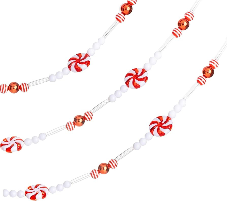 Klikel Christmas Acrylic Candy Garland 9 Feet Long | Amazon (US)