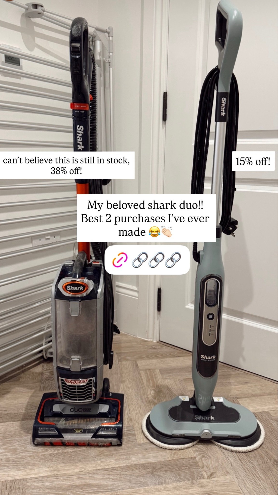 My shark hoover & mop