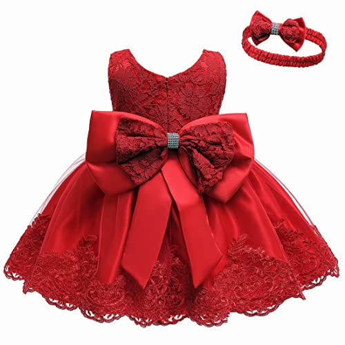 LZH Baby Girl Christmas Dress 12 Month Baby Christmas Dress for Baby Girl Red Toddler Christmas Dresses Party | Amazon (US)