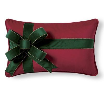 Christmas Bow Pillow | Grandin Road