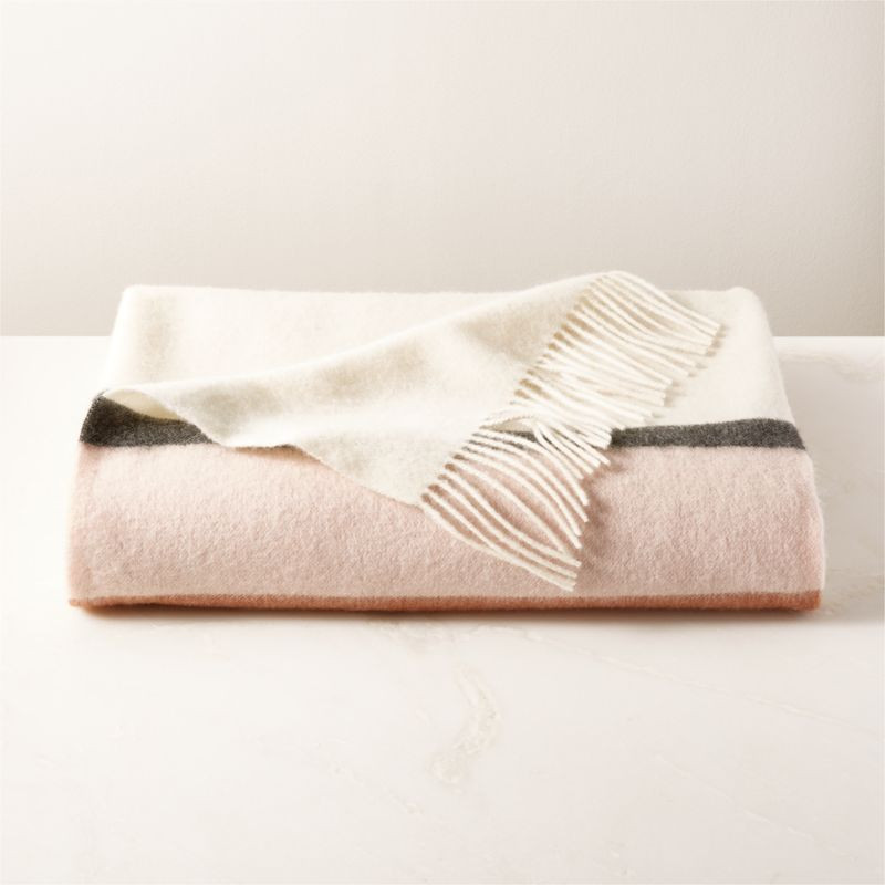 Banda Striped Merino Wool Throw Blanket + Reviews | CB2 | CB2