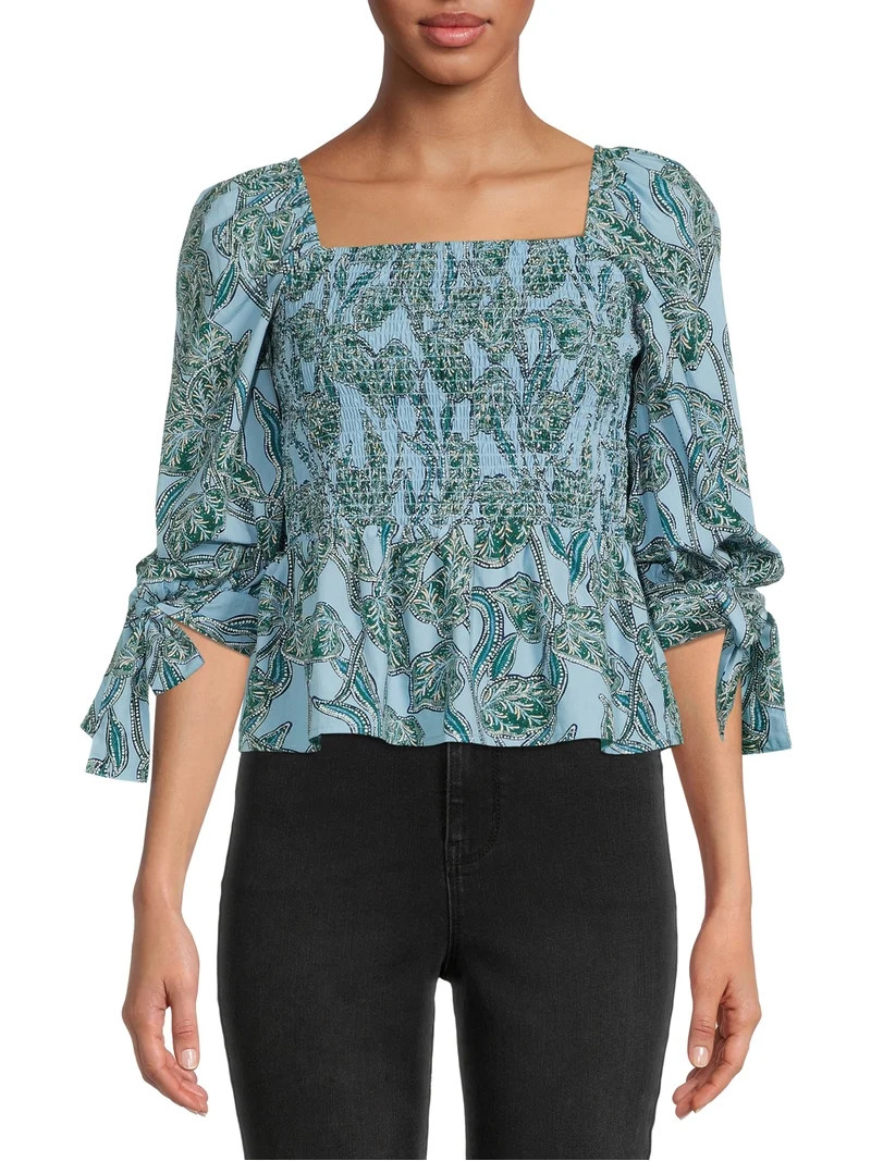 Time and Tru Women's Puff Sleeve Top | Walmart (US)