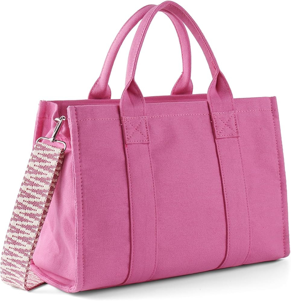 Tote Bags for Women Handbag Tote Purse with Zipper Canvas Crossbody Bag Shoulder Bag | Amazon (US)