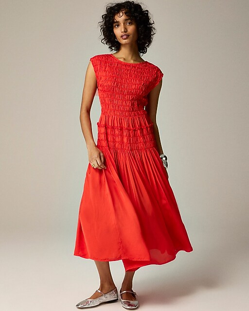 Pre-order Maude dress in drapey twill | J. Crew US