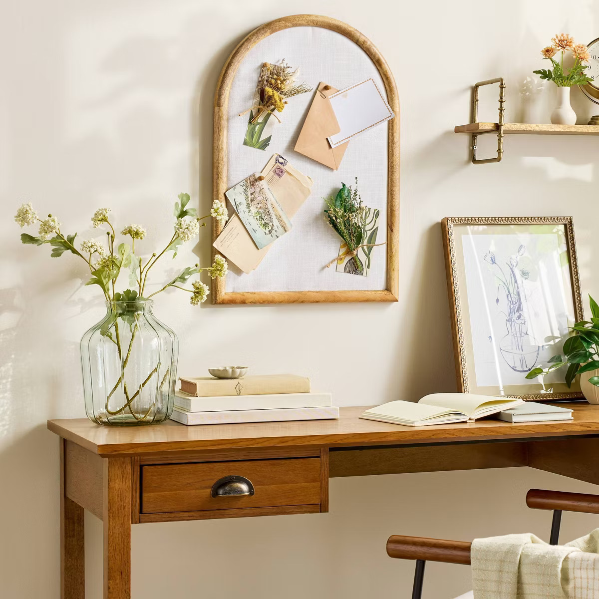 Arched 16"x24" Wood Framed Fabric Bulletin Board - Hearth & Hand™ with Magnolia | Target