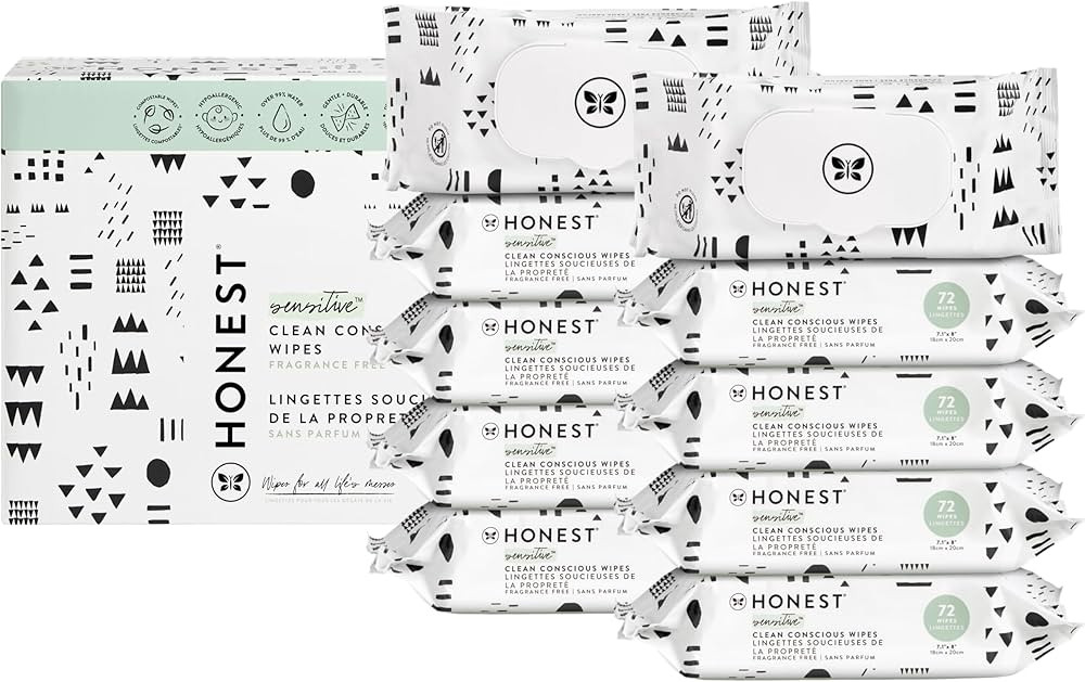 The Honest Company Clean Conscious Multi-Use Wipes | Hypoallergenic + Unscented for Sensitive Ski... | Amazon (US)