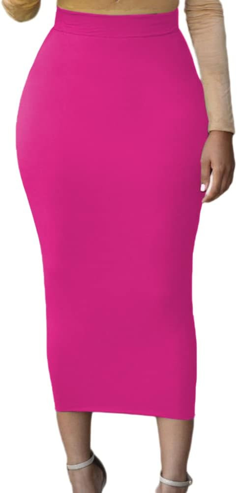 Lrady Women's High Waist Slim Bodycon Party Club Night Out Maxi Long Pencil Skirts | Amazon (US)