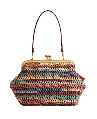 Kisslock Medium Multi Straw Frame Bag 27 | Macy's