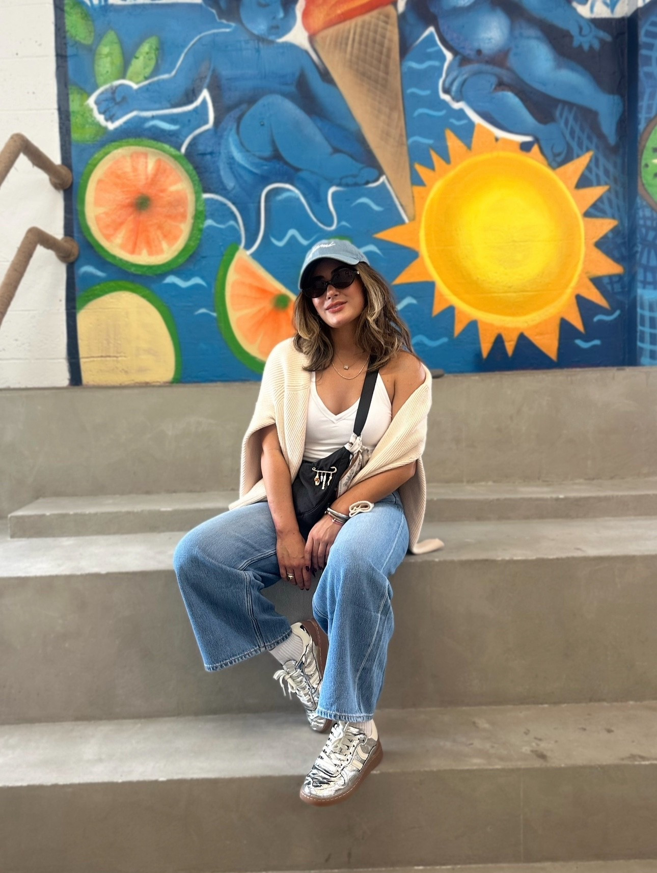 afternoon matcha in my @coolwaybrand 👟👟

Usually a 6.5/7, I’m wearing a 7 and they fit TTS.

Silver sneakers, casual style, transitional style, jeans outfit, sneaker outfits. 

#LTKActive #LTKShoeCrush #LTKSeasonal