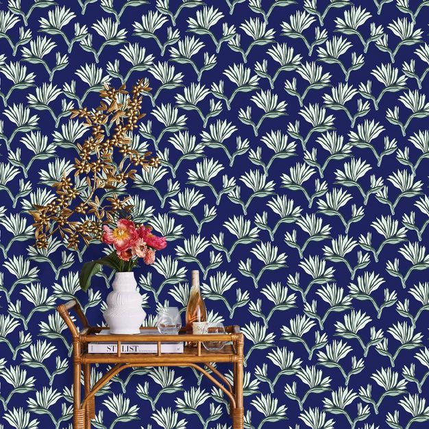 Bird of Paradise Peel &#38; Stick Wallpaper Blue - Opalhouse&#8482; | Target