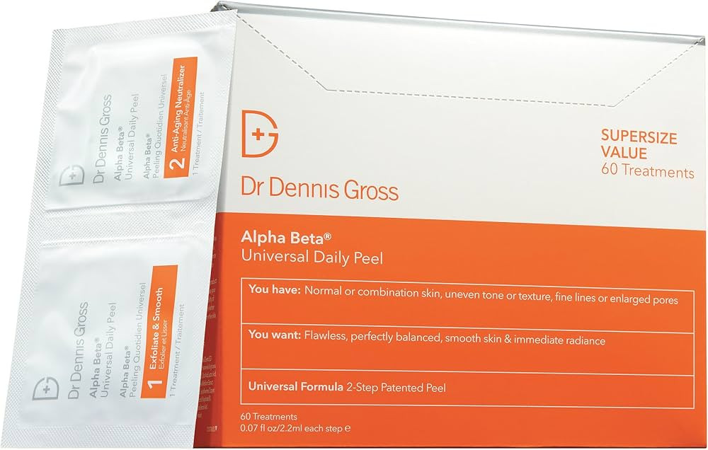 Dr. Dennis Gross Skincare Alpha Beta Extra Strength Daily Peel | 60 Treatments | Amazon (US)