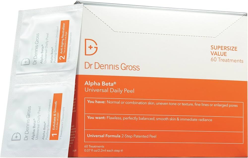 Dr. Dennis Gross Skincare Alpha Beta Extra Strength Daily Peel | 60 Treatments | Amazon (US)
