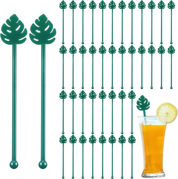 Hushee 30 Pcs Cocktail Swizzle Sticks 6 Inch Fun Cocktail Stir Sticks Reusable Food Picks Stirrer... | Amazon (US)
