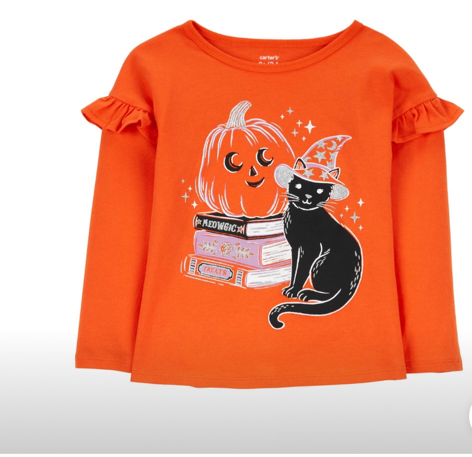Baby girl Halloween shirt #babygirl #babyhalloween #halloween #carters 

#LTKFallSale #LTKHalloween #LTKSeasonal
