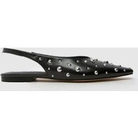 schuh Women's Lotten Ballerina Flats in Black, Studded, Size: 6 | Schuh