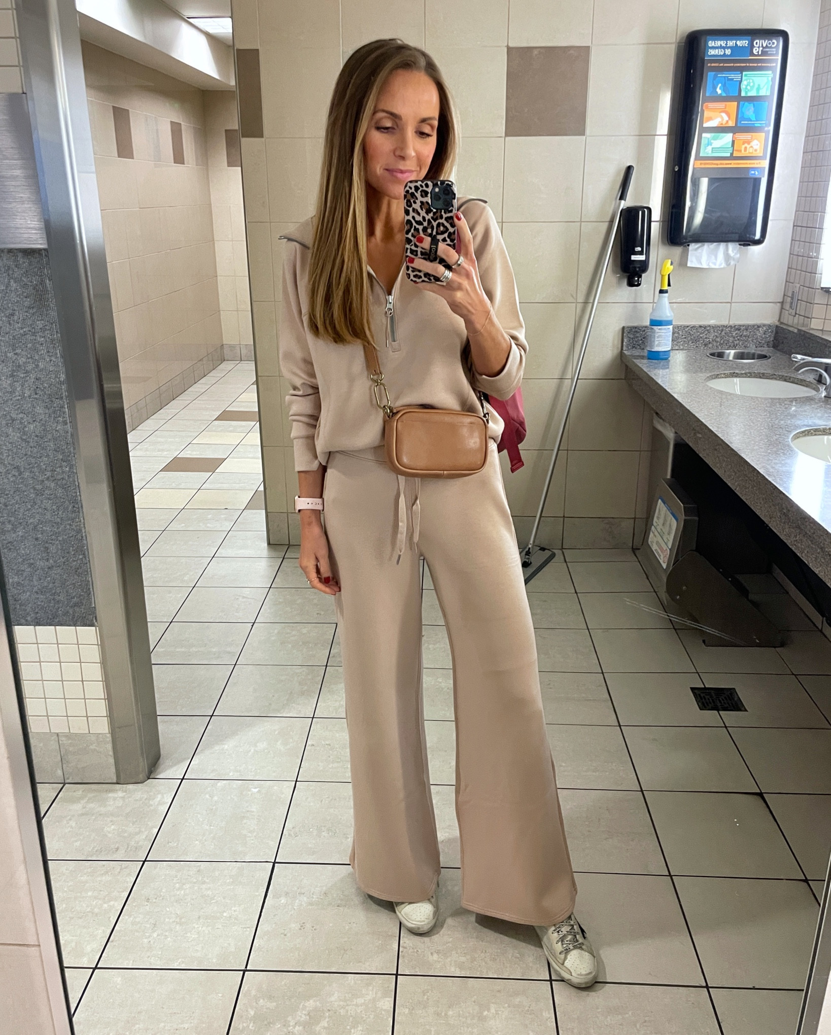 Airport outfit, wearing size small in top and bottom. My code MERRICKXSPANX stacks on top of their Black Friday discounts!