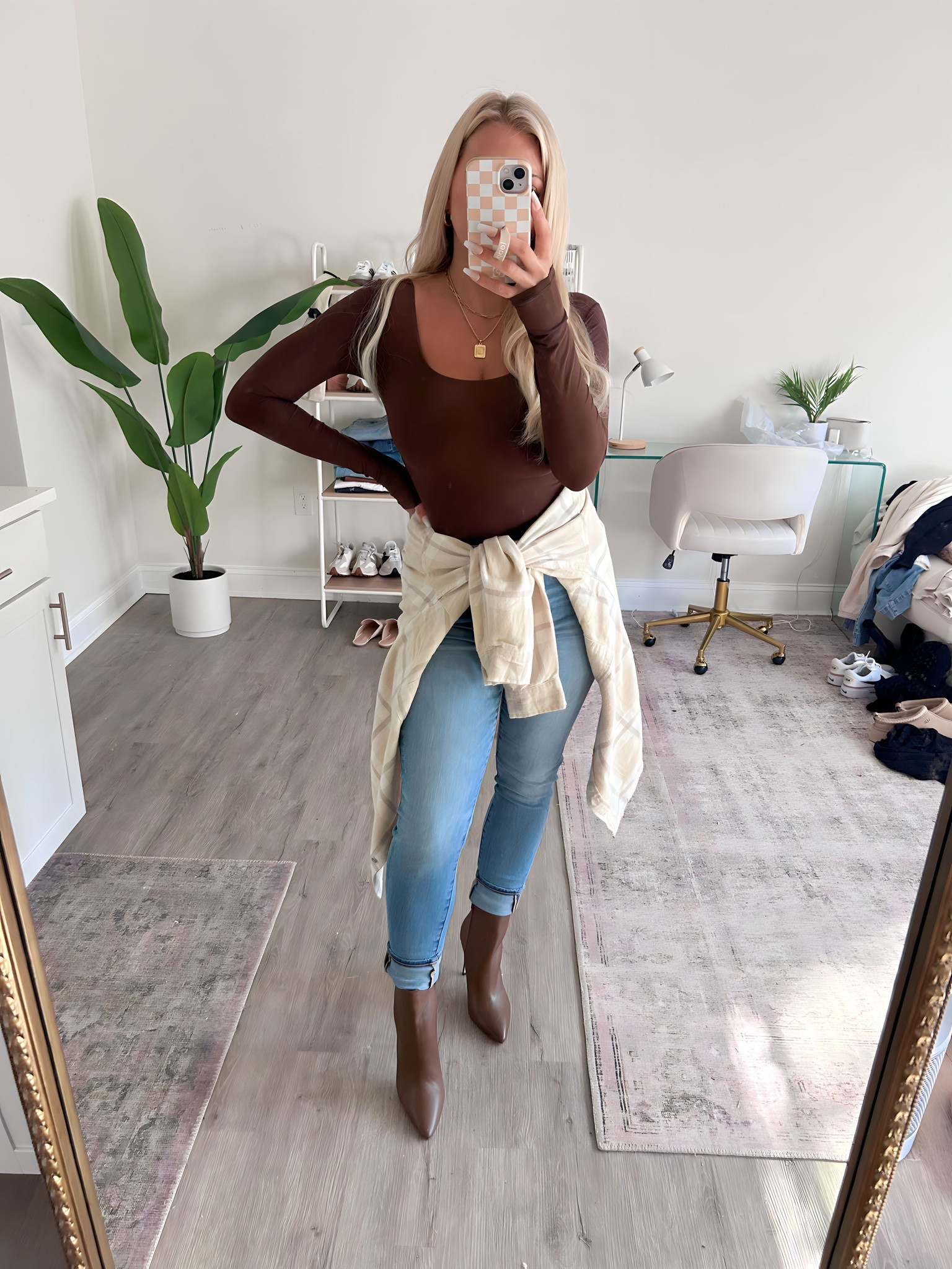 Casual aerie/American eagle outfit idea, love these skinny jeans super stretchy and comfortable, did an 8 but could have sized down a 6 because of the stretch, medium in this skims dupe bodysuit which is a dream!! 

Size 6 Size 8 outfit ideas #aerie 

#LTKstyletip #LTKfindsunder50 #LTKmidsize