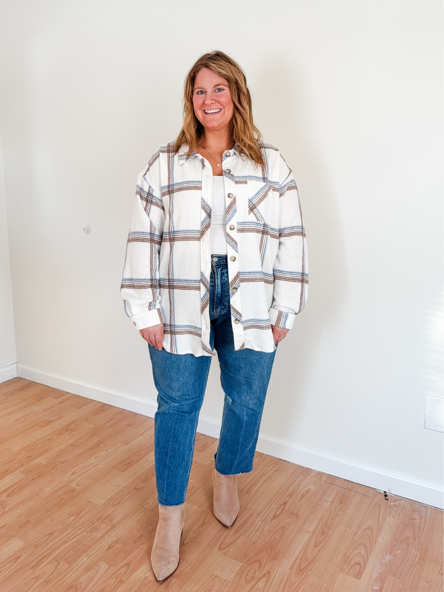 Wearing an XL in my shacket and a 33 short in my jeans 

#LTKFindsUnder50 #LTKSaleAlert #LTKMidsize