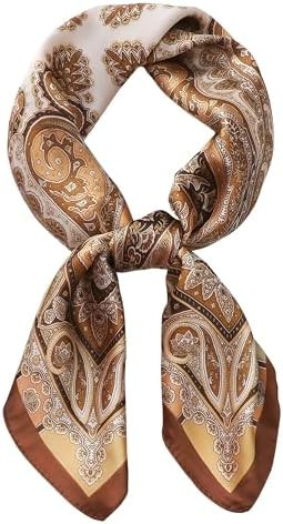 Silk Like Square Scarf for Women Men 27.5" | Amazon (US)