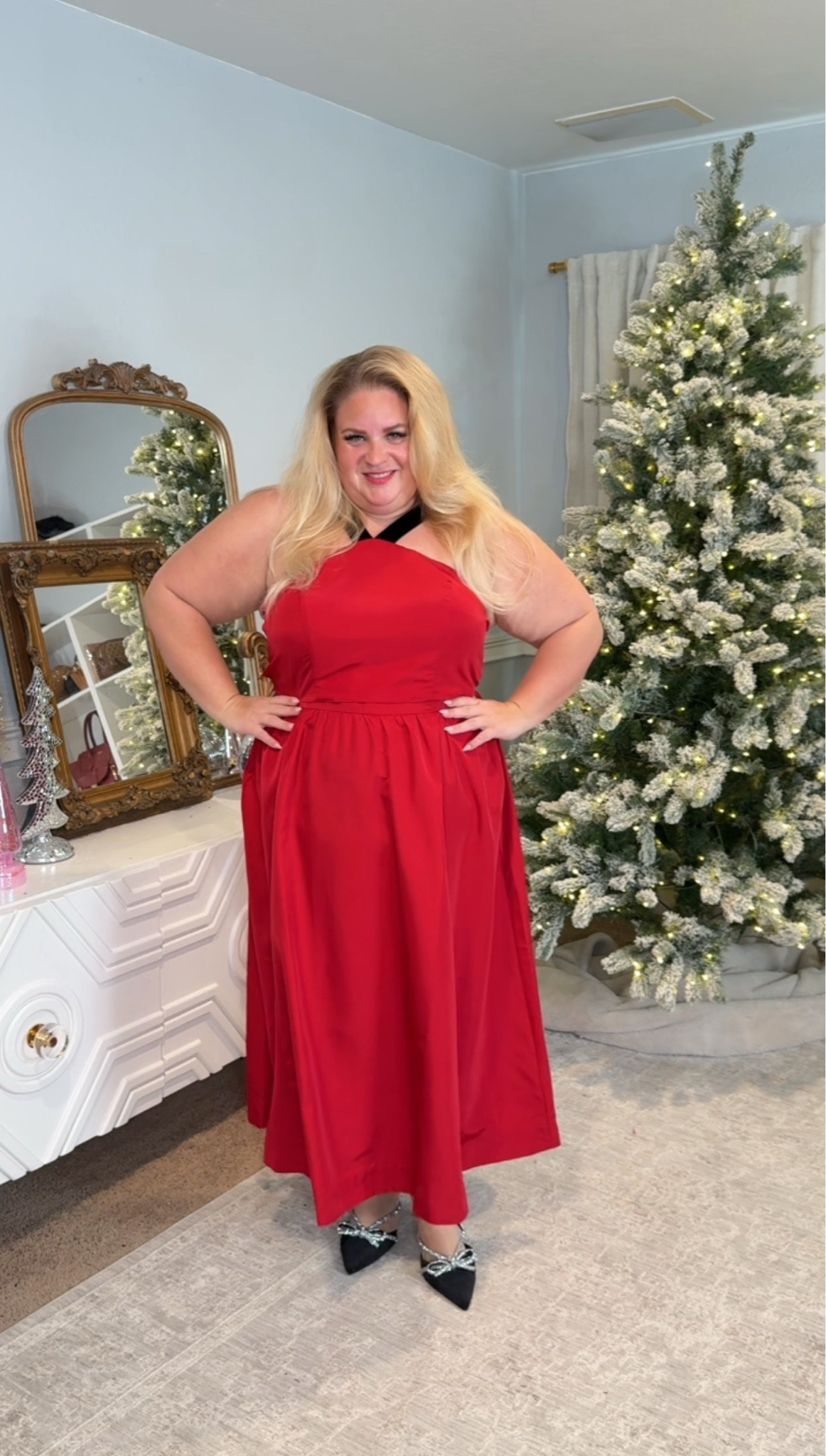 This is the dress you wear when you want impact without discomfort. Flowy, forgiving through the midsection, and actually comfortable enough to move in. The neckline gives structure, the waist defines without squeezing, and it works just as well dressed up or toned down. Linked on LTK so you can shop the exact pieces.

#LTKOver40 #LTKPlusSize #LTKFindsUnder50