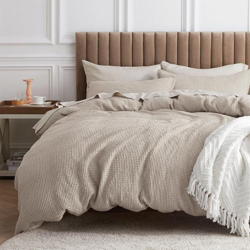 Bedsure Cotton Duvet Cover King - 100% Cotton Waffle Weave Linen Color Duvet Cover, Soft and Brea... | Amazon (CA)