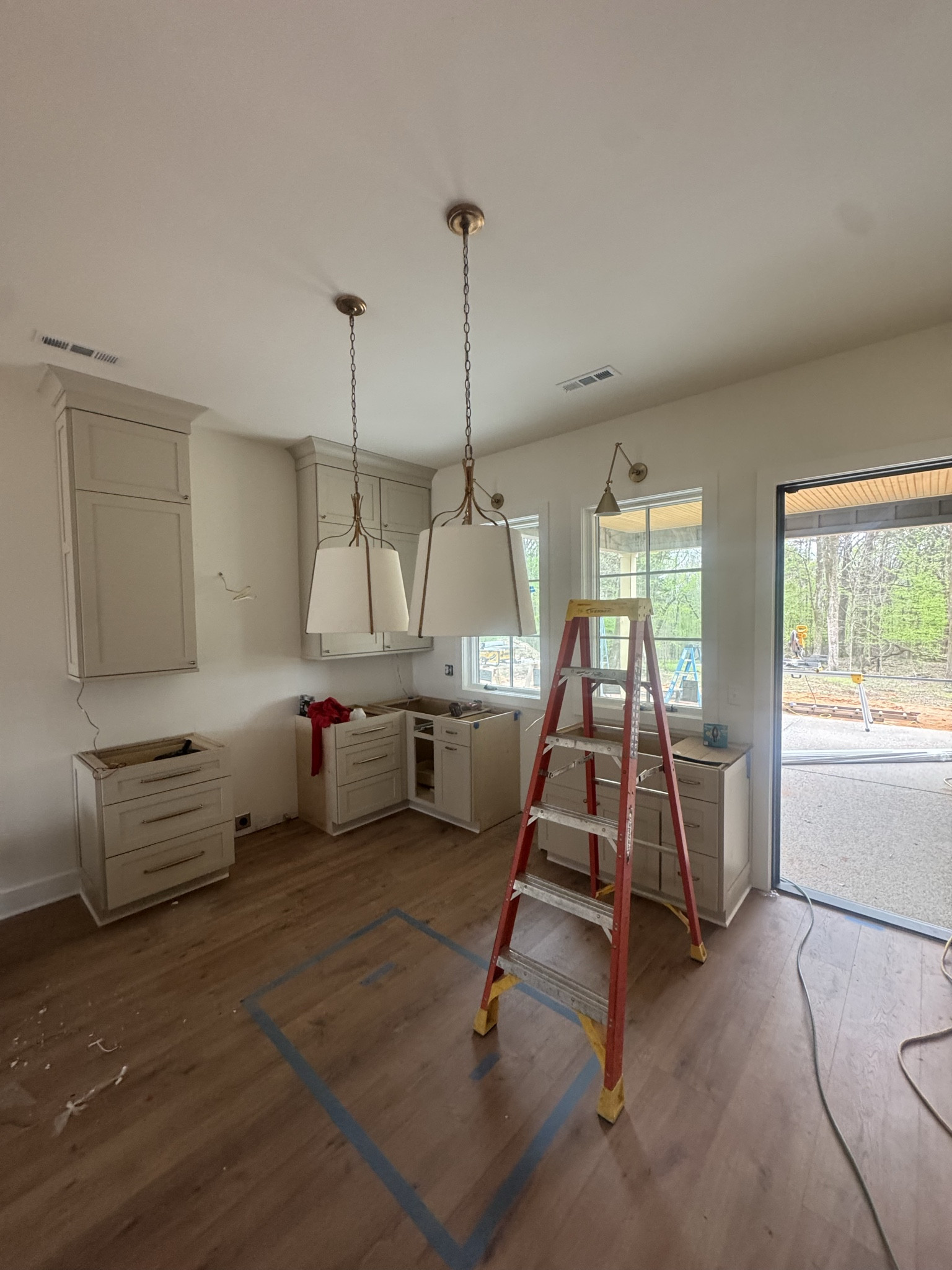 A look at this kitchen in progress! Lighting is in!!

#LTKdayinmylife #LTKHome #LTKSaleAlert