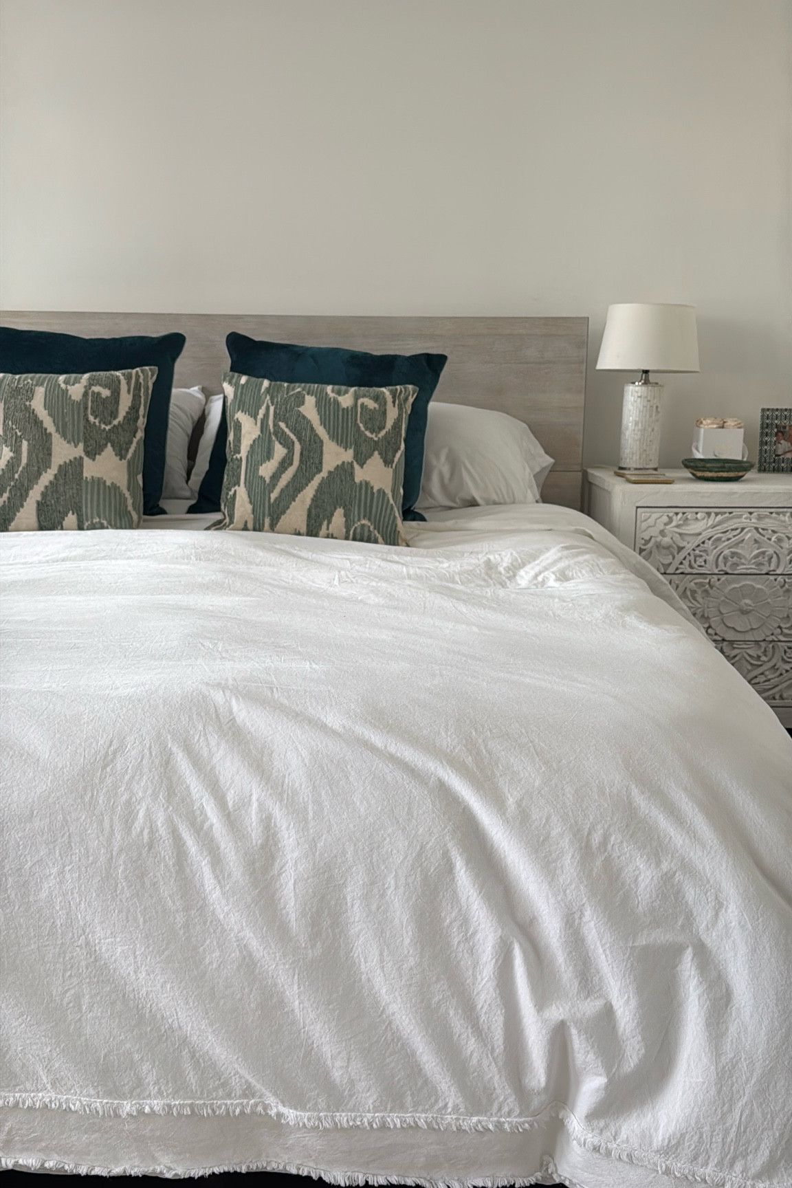 Bedding Sale | White duvet cover with fringe, teal throw pillows, shams and sheets on sale now! 

White bedding, fringe bedding, Duvet cover, duvet insert, shams, bedding, pillows, bed linens, linen duvet, throw pillows, blue throw pillows, teal throw pillows, velvet pillows

#LTKHome #LTKFindsUnder100 #LTKSaleAlert