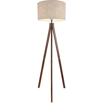 GAOXIN Tripod Floor Lamp Wooden Reading Light E27 Socket Floor Lamp Bedside Lamp for Living Room ... | Amazon (US)