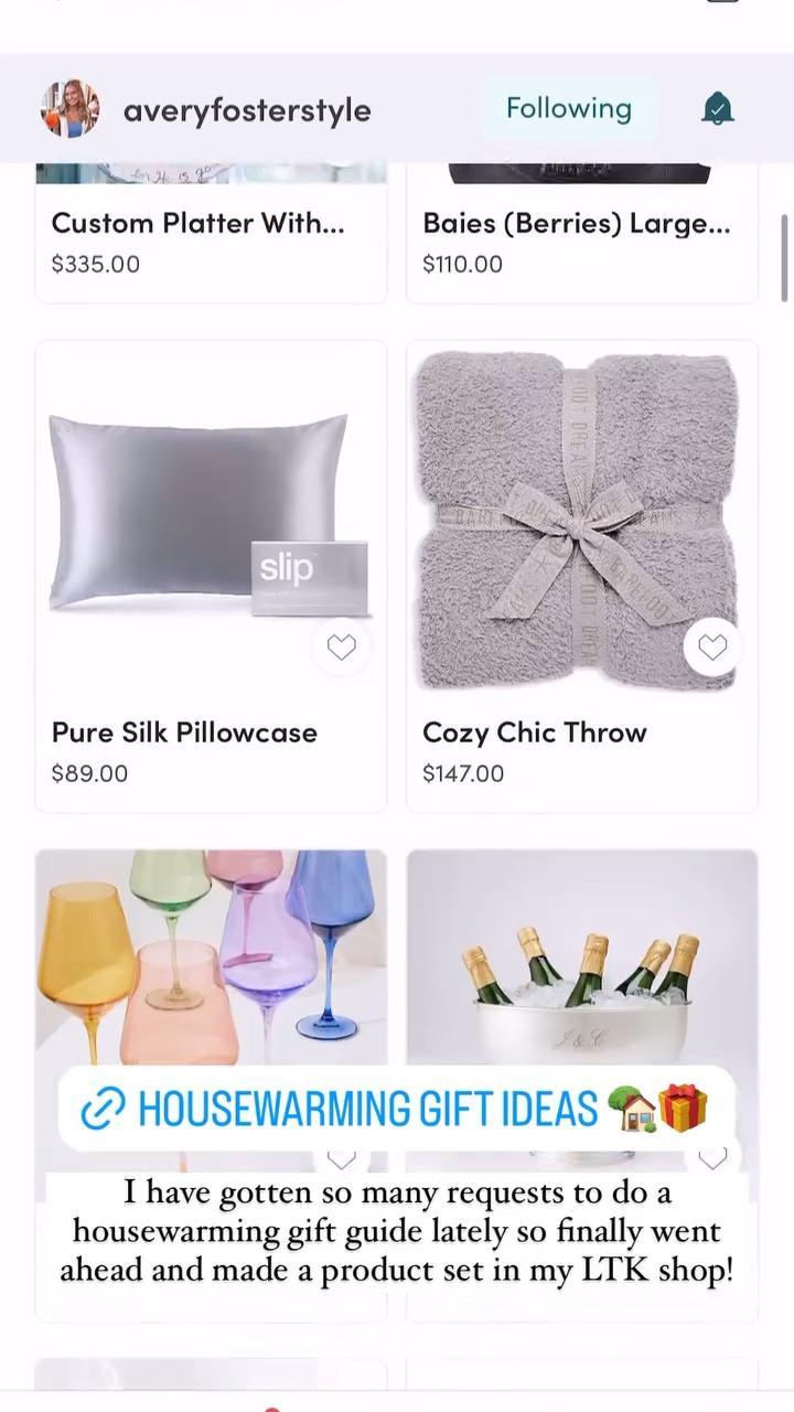 Home decor
Gift guide
Housewarming
Gift ideas
For the hostess
For her
For the home
House presents
Blankets
Serving
Guests
House party
Hosting essentials
Bedding
Drinkware
Custom gift
Personalized
Etsy finds
Glasses
Sale
•
Fall outfit
Back to school
Halloween
Wedding guest dress
Summer dress
Sandals
Sunglasses
Teacher outfits
Bedroom
Nightstand
Shorts
Travel outfit
Date night
Swimsuits
Bedding
Outdoor furniture
Country concert outfit
Graduation dress
White dress
Outdoor dining set
Maternity
Travel outfit
Living room decor
Spring outfit
Nashville outfit
Resort wear
Home
Vacation outfits
Date night outfits
Wedding guest
Cocktail dress
Jeans
Sneakers
Resort wear
Baby shower
Work outfit
Living room
Bedding
Bedroom
Gifts for her
Gifts for him
Gift guide
Family photos
Aritzia
Coffee table
Barbie outfit
Teacher outfits
Sandals
Outdoor furniture
Abercrombie sale
Festival
Spring dress
Baby shower
Under $50
Under $100
Under $200
On sale
Vacation outfits
Revolve
Cocktail dress
Floor lamp
Rug
Console table
Work wear
Bedding
Luggage
Coffee table
Lounge sets
Earrings
Bride to be
Luggage
Romper
Bikini
Dining table
Coverup
Farmhouse Decor
Ski Outfits
Primary Bedroom	
Home Decor
Bathroom
Nursery
Kitchen 
Travel
Nordstrom Sale 
Amazon Fashion
Shein Fashion
Walmart Finds
Target Trends
H&M Fashion
Plus Size Fashion
Wear-to-Work
Travel Style
Swim
Beach vacation
Hospital bag
Post Partum
Disney outfits
White dresses
Maxi dresses
Abercrombie
Graduation dress
Bachelorette party
Nashville outfits
Baby shower
Business casual
Home decor
Bedroom inspiration
Toddler girl
Patio furniture
Bridal shower
Bathroom
Amazon Prime
Overstock
#LTKseasonal #competition #LTKFestival #LTKBeautySale #LTKunder100 #LTKunder50 #LTKcurves #LTKFitness #LTKFind #LTKxNSale #LTKSale #LTKHoliday #LTKGiftGuide #LTKshoecrush #LTKsalealert #LTKbaby #LTKstyletip #LTKtravel #LTKswim #LTKeurope #LTKbrasil #LTKfamily #LTKkids #LTKhome #LTKbeauty #LTKmens #LTKitbag #LTKbump #LTKworkwear #LTKwedding #LTKaustralia #LTKU #LTKover40 #LTKparties #LTKmidsize #LTKfindsunder100 #LTKfindsunder50 #LTKVideo #LTKxMadewell #LTKSpringSale 

#LTKHome #LTKParties #LTKWedding