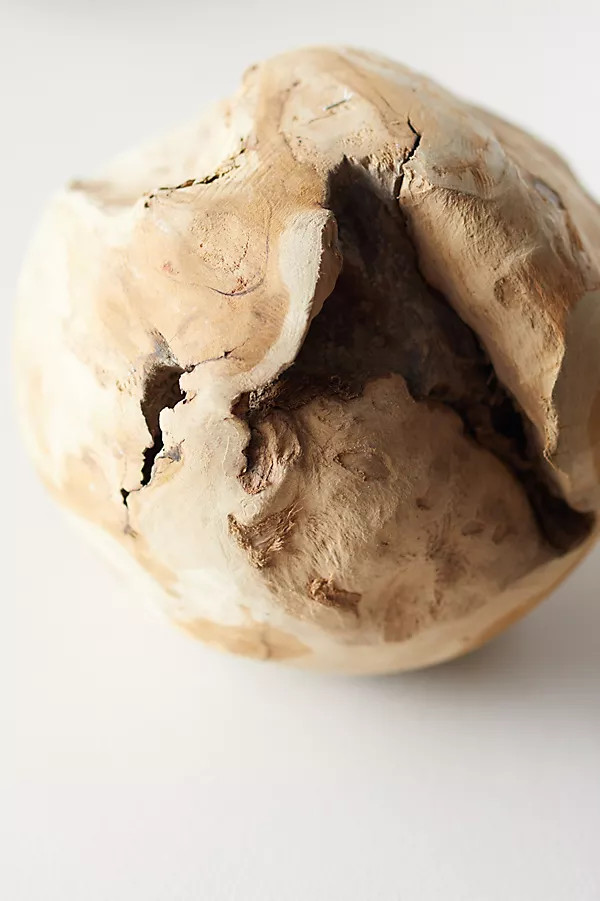Teak Sphere in Beige, Size: 8" at Terrain | Terrain
