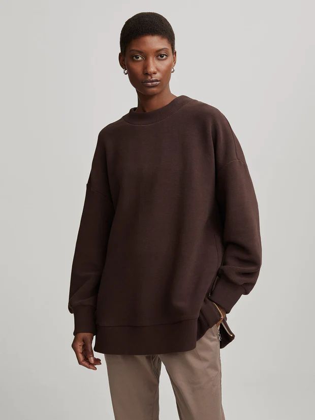 Mae Boyfriend Sweat14 ReviewsIn our ribbed Ottoman fabric with an oversized, longline fit, the Ma... | Varley USA