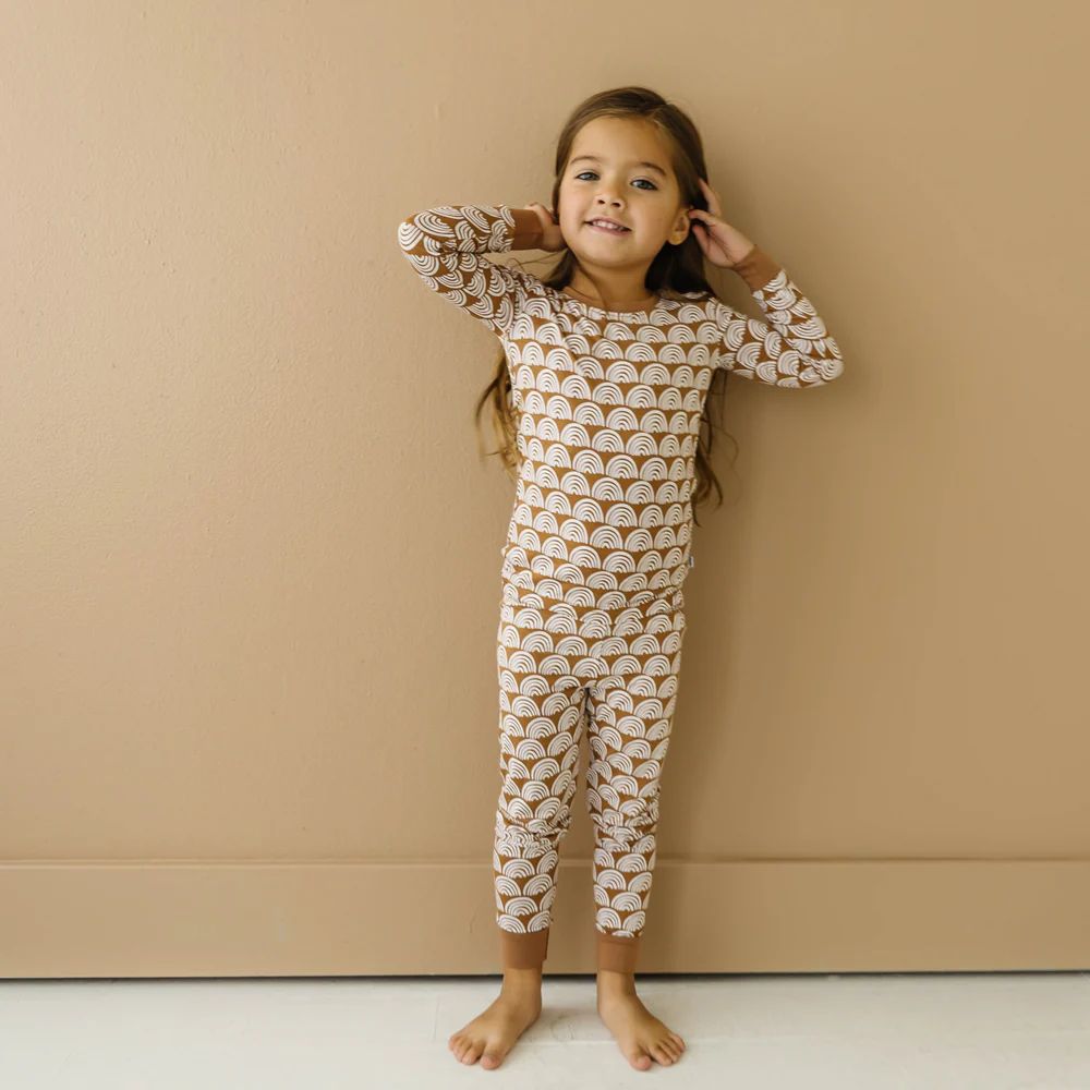 Rust Rainbows Two-Piece Pajama Set | Little Sleepies