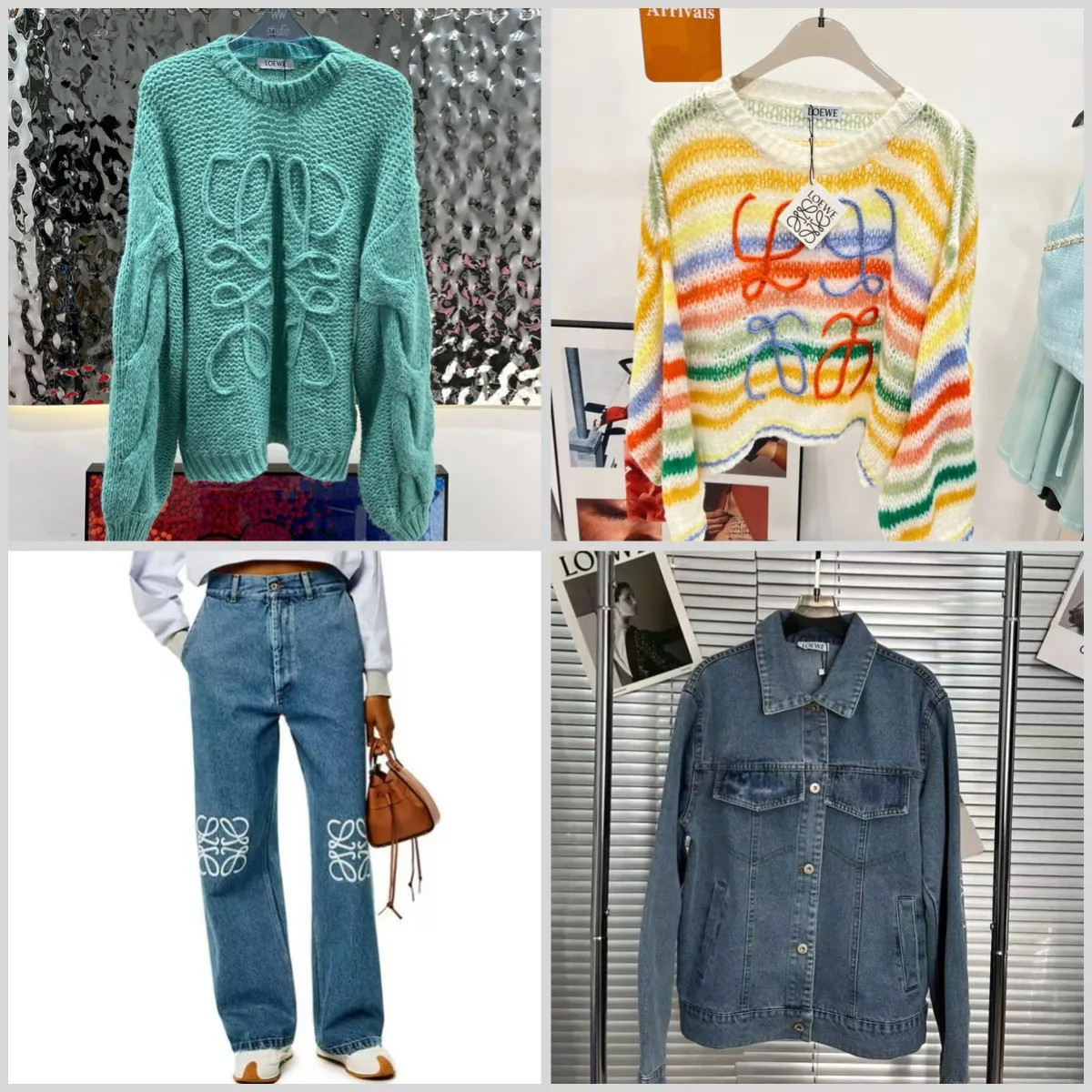 Loe We Dupe Sweater Jeans Pants For Women With Rainbow Stripe Fashion Designer Knitted Sweaters 2... | DHGate