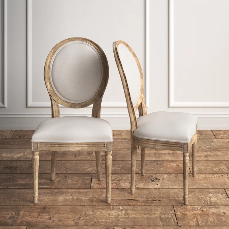 Lauryn Tufted Linen King Louis Back Parsons Chair | Wayfair North America