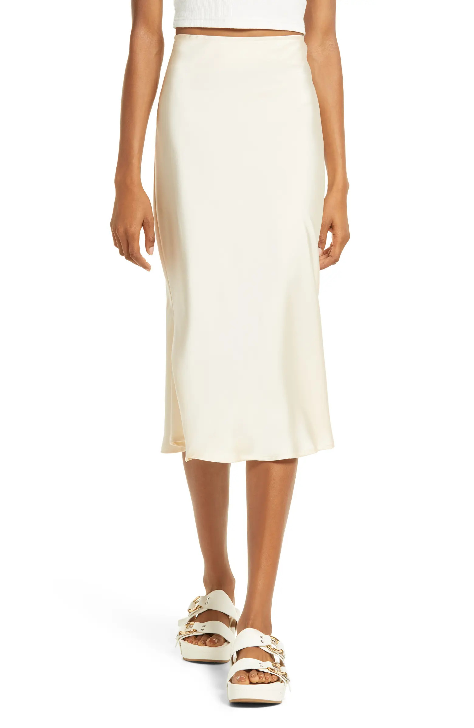 Bias Cut Satin Slip Skirt | Nordstrom