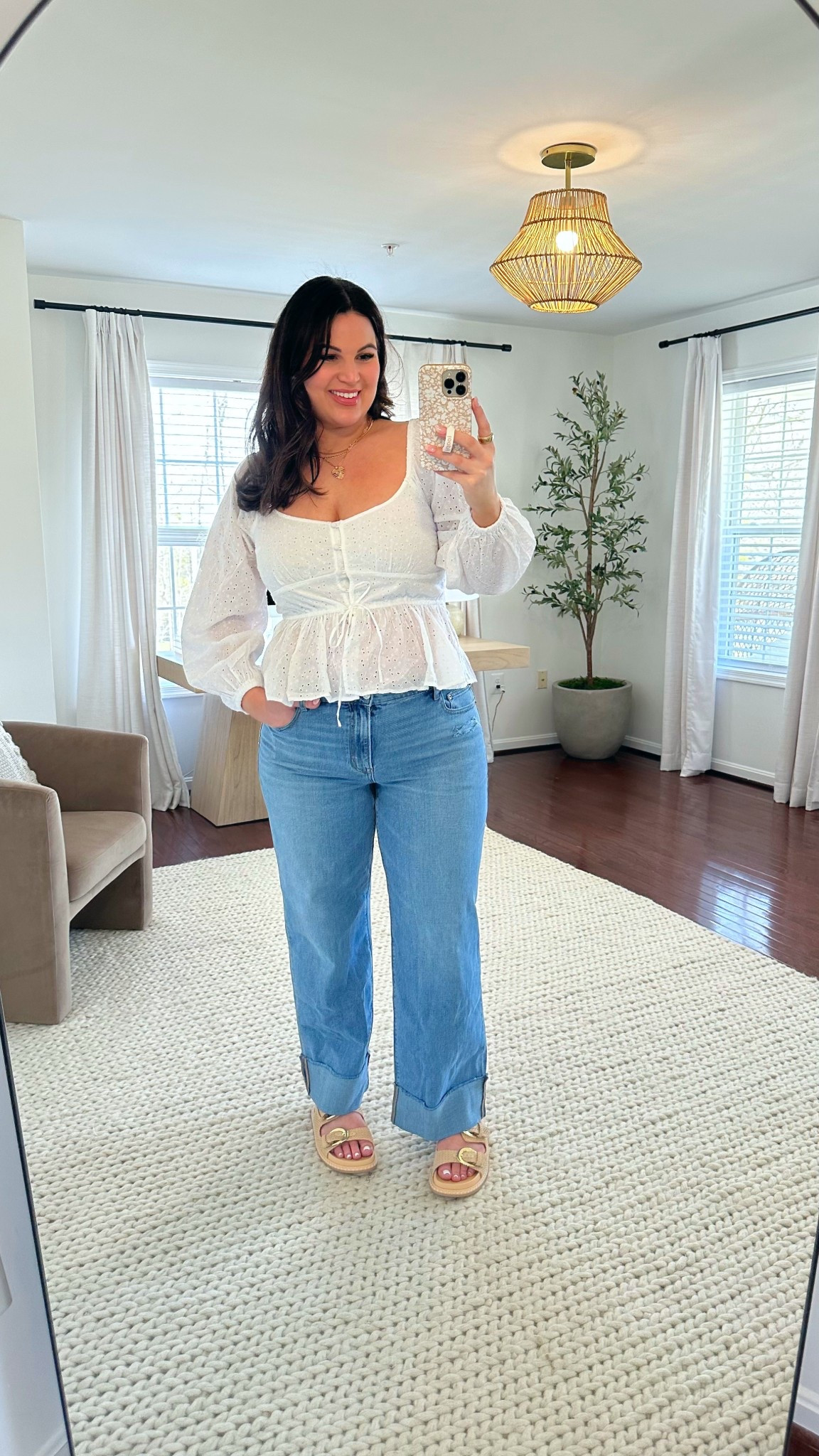 Midsize aerie haul as a size 12/14 or large/xl. How cute is this top for spring! Everything is 20% off starting today!!

Top- size large
Jeans- size 14 long 
Sandals- size 9.5

Aerie haul, aerie, aerie spring, spring fashion, spring set, spring denim, tall friendly jeans, spring style, midsize, midsize style, midsize haul, tall woman fashion, tall women fashion, ltk spring sale, deal alert, sale finds 

#LTKSpringSale #LTKMidsize #LTKSaleAlert