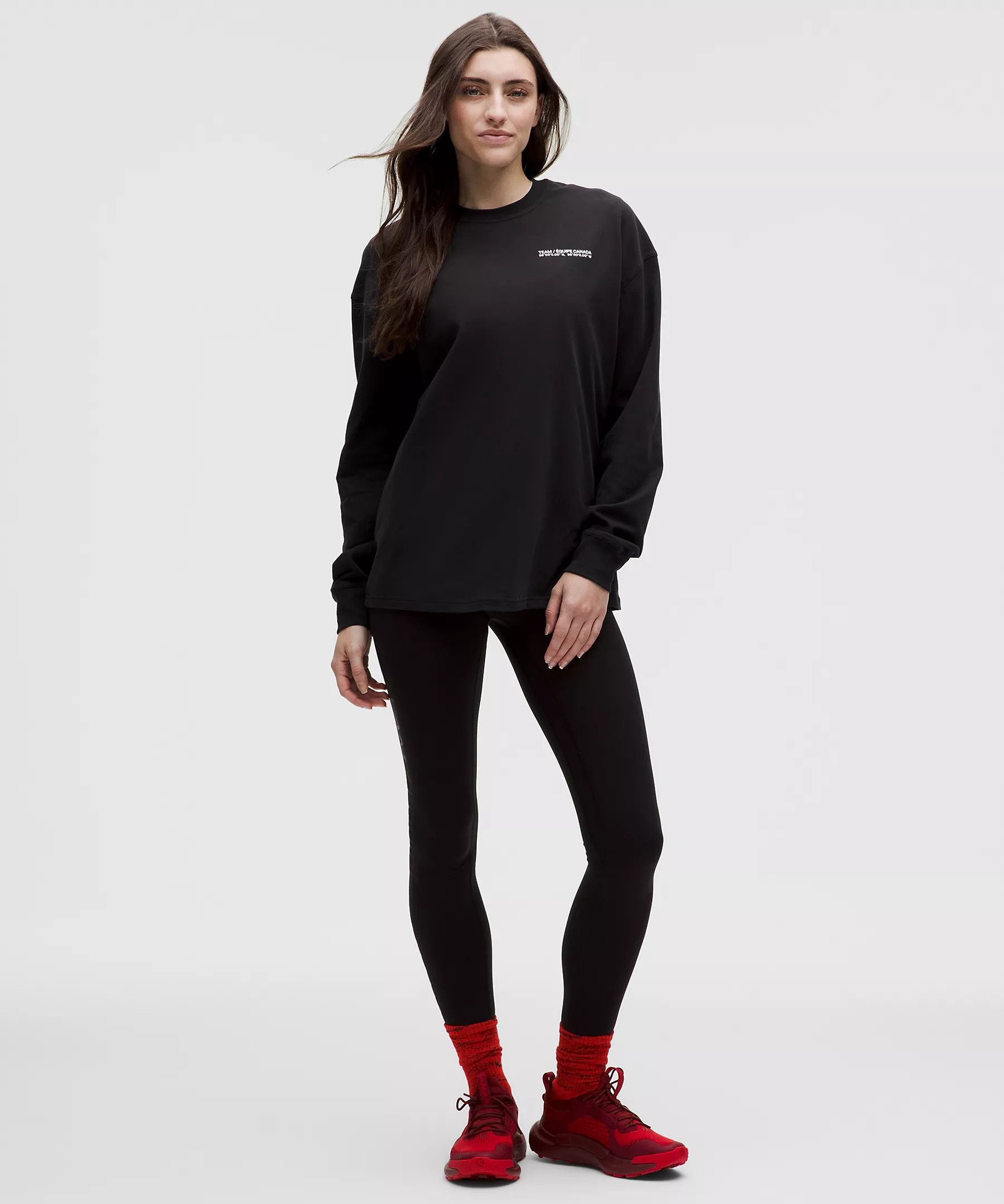 Team Canada Women's Heavyweight Cotton Long Sleeve COC Logo | lululemon (CA)