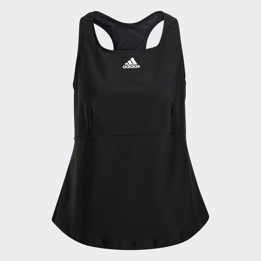 adidas SH3.RO 3-Stripes Tankini Top (Plus Size) - Black | adidas US | adidas (US)