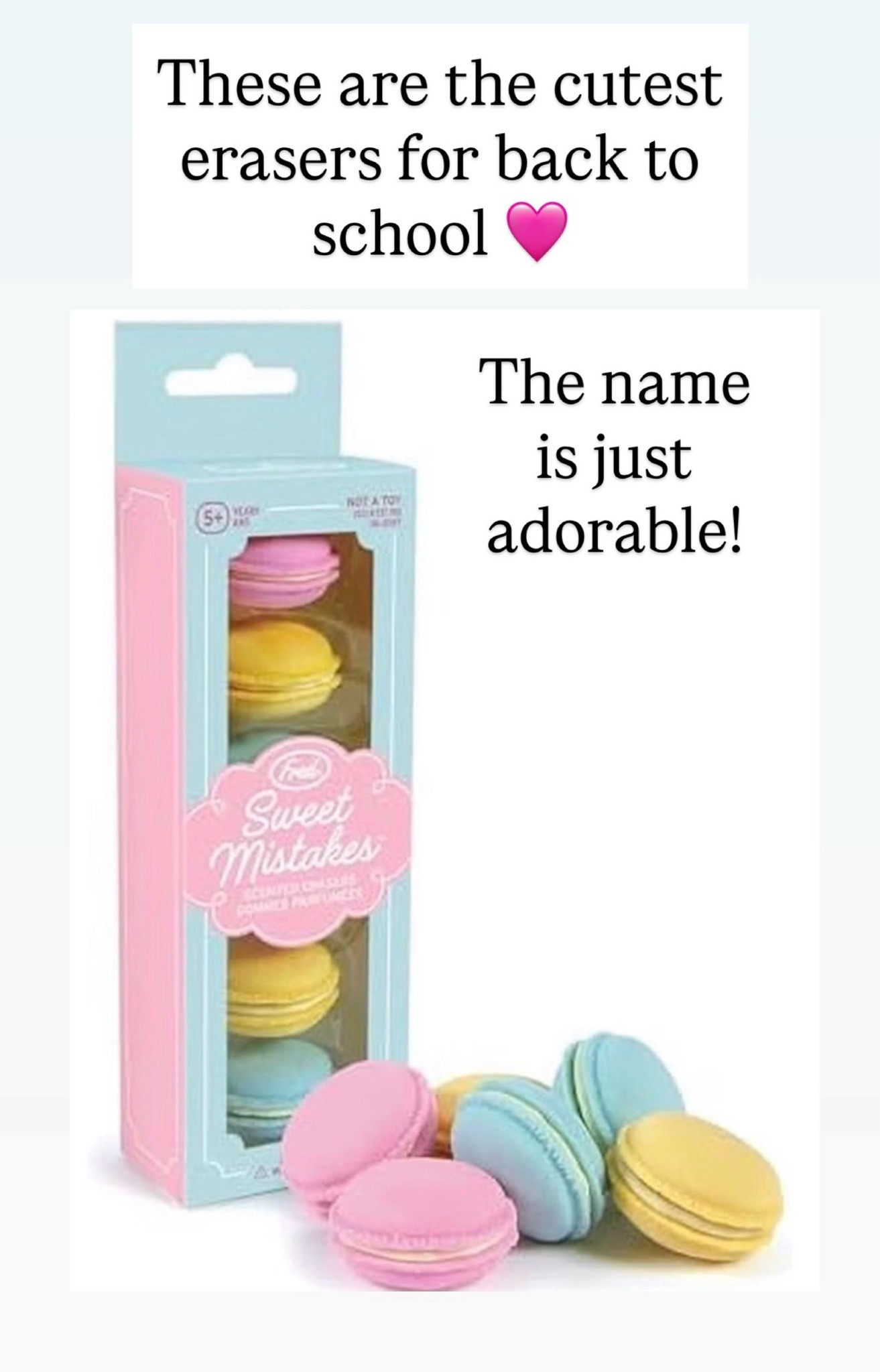 My daughter is obsessed with having cute things in her backpack. These erasers are adorable.

#LTKKids